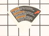 Aperature Warning Label – Part Number: 089036005903