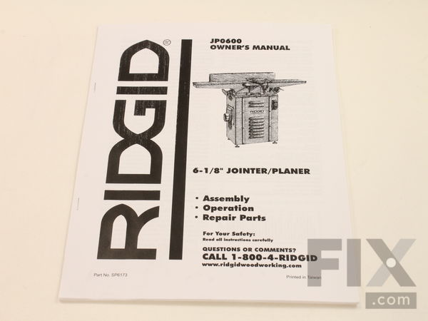 10105337-1-M-Ridgid-SP6173-Owners Manual