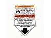 Label Drain Tank Eng – Part Number: LA-3027
