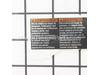 Warning Label – Part Number: 10-15-1230