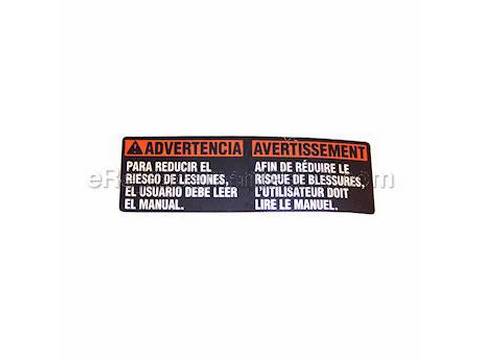 10119463-1-M-Milwaukee-10-20-2695-Warning Label-Read Manual