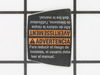 Warning Label – Part Number: 10-20-2697