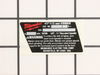 Service Nameplate – Part Number: 12-20-0725