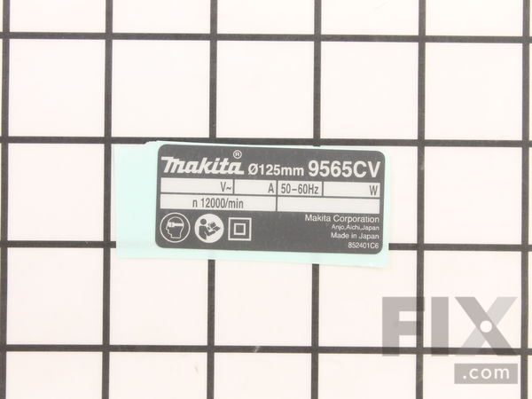 10154873-1-M-Makita-852401-6-Name Plate 9565CV