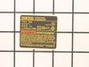 Name Plate – Part Number: 614535-00