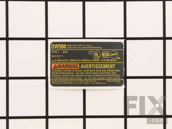 10181769-1-M-DeWALT-615864-00-Nameplate