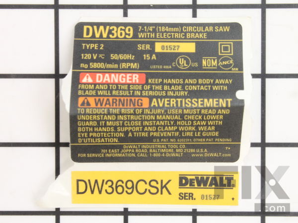 10181779-1-M-DeWALT-616110-00-Name Plate