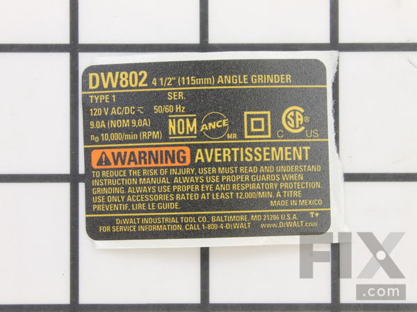 10181808-1-M-DeWALT-616646-00-Nameplate