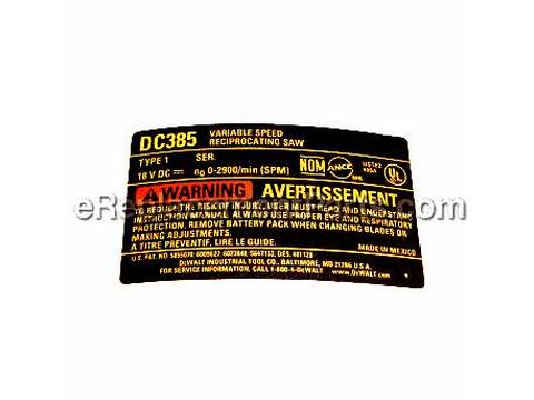 10182194-1-M-DeWALT-620665-00-Nameplate