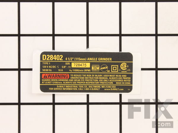 10182719-1-M-DeWALT-629107-00-Nameplate