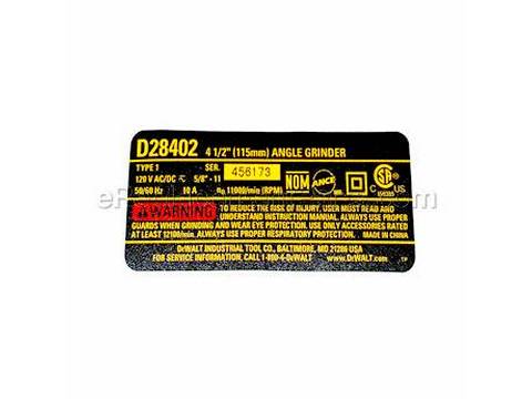 10182721-1-M-DeWALT-629109-00-Nameplate