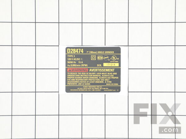 10182800-1-M-DeWALT-629798-00-Nameplate