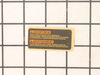 Warning Label – Part Number: 646547-00