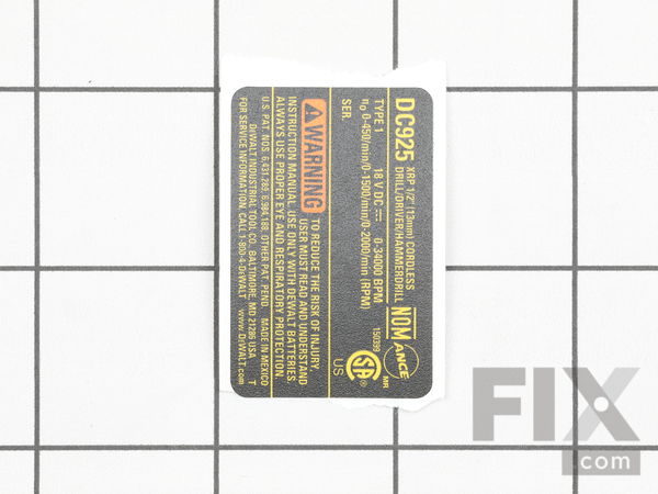 10184013-1-M-DeWALT-659506-00-Nameplate