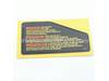 Warning Label – Part Number: A24520