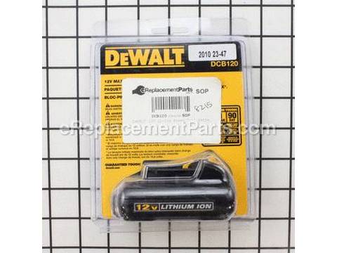 10186785-1-M-DeWALT-DCB120-12 Volt Battery (Slide Mount)