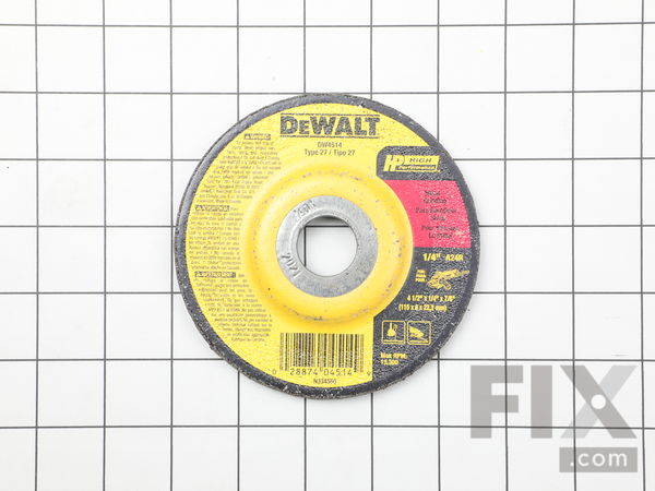 10186825-1-M-DeWALT-DW4514-Grinding Wheel - 4 1/2