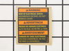 Warning Label-Pressure Switch – Part Number: N006525