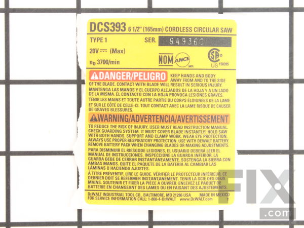 10188354-1-M-DeWALT-N097018-Nameplate