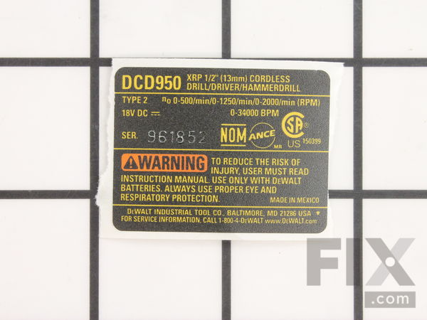 10188536-1-M-DeWALT-N119989-Nameplate