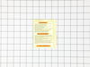 Label, Warning – Part Number: 644724000