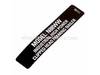 Label,N88Ww – Part Number: 112768