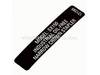Label,Sx150 – Part Number: 121289
