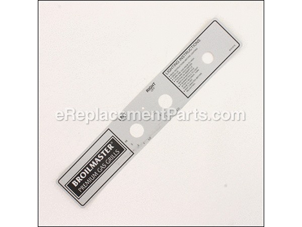 10283873-1-M-Broilmaster-B101518-Control Panel Label