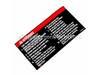 Warning Label – Part Number: 1344349