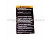 Warning Label – Part Number: 424007520002