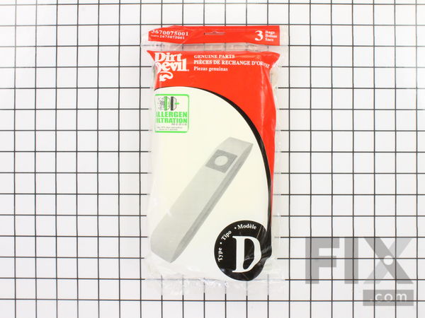 10334548-1-M-Dirt Devil-RO-620075-3 Pack Type D Microfresh Vacuu