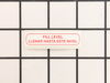 Label, Fill Level Tank – Part Number: H10571
