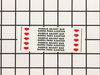 Label, Handle Adjust Bail Hand – Part Number: H10777