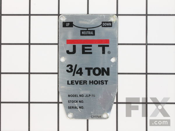 10389072-1-M-Jet-JLP75-29-Name Plate