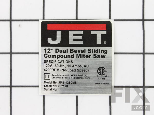 10389762-1-M-Jet-JMS12SCMS-229-D Label