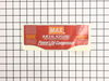 Name Label – Part Number: AK13787