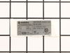 Rating Plate – Part Number: 338040750