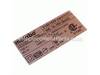 Rating Label – Part Number: 338043950