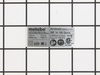 Rating Plate – Part Number: 338058150