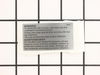 Indication Label – Part Number: 338116560