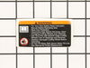 Label, Warning, Safety – Part Number: 155806