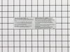 Sideburner Label – Part Number: N385-0002