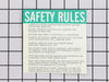 Safety Plate – Part Number: 3330284
