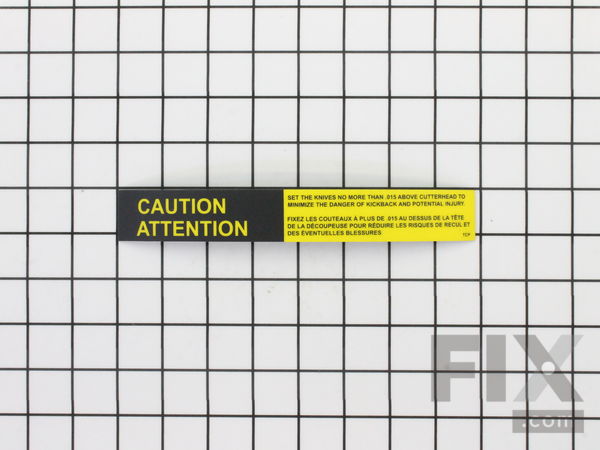 10459634-1-M-Powermatic-60B-130-Caution Label (Setting Knives)