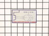 Speed Label – Part Number: 6284823