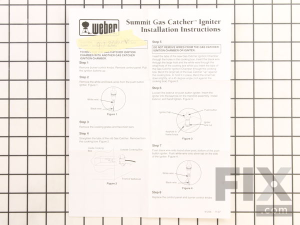 10513038-1-M-Weber-97206-Instruction Sheet For Igniter