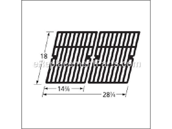10518777-1-M-Aftermarket-68502-Gloss Cast Iron Cooking Grid
