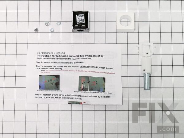 11699580-1-M-GE-WR62X23154-Ice Dispenser Solenoid Service Kit