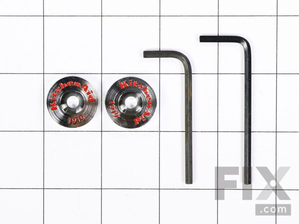 11728098-1-M-Whirlpool-W10846205-KITCHEN AID HANDLE MEDALLIONS - CHROME