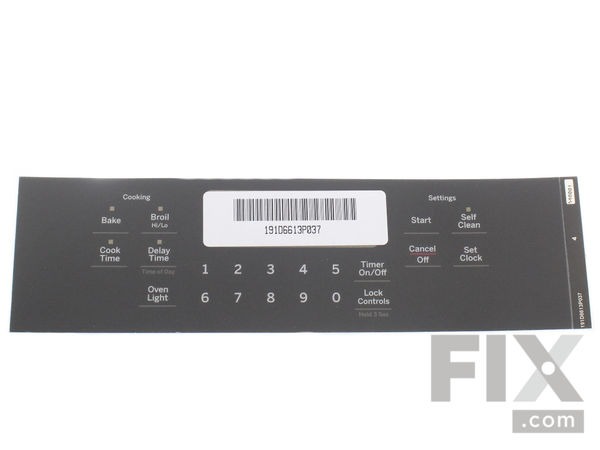11736283-1-M-GE-WB07X26752-FACEPLATE GRAPHICS (GY)